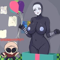 black_bodysuit five_nights_at_freddy's five_nights_at_freddy's_2 lazyskif marionette_(fnaf) pixel_art puppet_(fnaf)