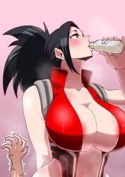 1boy 1boy1girl 1girls 2026 2d 2d_(artwork) 2d_artwork after_sex big_breasts black-haired_female black_hair boku_no_hero_academia breasts cleavage drinking faceless_character faceless_male female female_focus green_bean hero hero_outfit_(mha) heroine izuku_midoriya large_breasts large_cleavage light-skinned_female light-skinned_male light_skin male male/female momo_yaoyorozu my_hero_academia ponytail ponytail_female scars scars_all_over scars_on_arm superhero superheroine weak_male