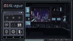 animated anime autistits cyberpunk cyberpunk_girl cyborg cyborg_girl d1al-ogue robot robot_girl visual_novel waifu