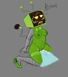 and anthrofied astro_(dandy's_world) breasts cowgirl_position cum cum_in_pussy cum_inside dandy's_world dandys_world moonvision nipple_piercing sex sketchydino tits_out tv_head vee vee_(dandy's_world)