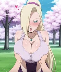 1boy 1girls ai_generated aindroidparanoid alternate_costume bare_shoulders before_sex blonde_hair blue_eyes blush bridesmaid busty cheating cheating_girlfriend cheating_on_wedding_day cherry_blossoms clothing collared_shirt curvaceous curvy curvy_female curvy_figure earrings faceless_male female female_focus female_only formal_clothes fully_clothed groping groping_breasts hair_flower hair_ornament hair_over_one_eye high_resolution hourglass_figure hourglass_figured_female huge_breasts indoors ino_yamanaka inviting inviting_to_sex jewelry light-skinned_female light_skin lipstick long_hair looking_at_viewer makeup male_pov naruto naruto:_the_last naruto_(series) naruto_shippuden naughty necklace nipples no_bra no_bra_under_clothes offering offering_to_viewer official_alternate_costume outdoors parted_lips pendant ponytail pov shiny shiny_hair shiny_skin shirt shirt_tucked_in showing showing_breasts showing_off showing_off_breasts skirt sleeveless sleeveless_shirt slim_waist solo sweat teen teenage_girl teenager thighs tied_hair uncensored very_long_hair voluptuous white_skin wide_hips