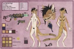 2026 angry animal_genitalia animal_vulva black_hair blokfort blue_mouth breasts brown_body brown_fur canid canine canine_genitalia canine_vulva canis coyote fallout female forked_tongue fur genitals gun hair handgun hybrid mammal mane microsoft model_sheet night_stalker_(fallout) nipples nude pistol pit_viper ranged_weapon rattlesnake reptile rifle scales scalie smile snake standing teeth tongue viper weapon yellow_eyes