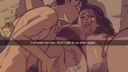 1boy 1boy1girl 1girls areolae bbw bbw_mom belly belly_grab big_breasts black_hair bra breasts chubby dark-skinned_female dark_skin english_text fat female implied_pregnancy incest large_breasts latina latina_female latina_milf looking_pleasured male male/female mature mature_female mature_woman milf mother mother_and_child mother_and_son nipples not_enough_milk_(artist) ntr one_breast_out open_mouth original overweight parent parent_and_child pregnant pregnant_female pubic_hair selfie sex snapchat son text