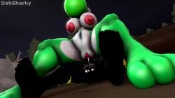 1boy 1girls 3d 3d_animation animated balls barefoot big_breasts big_thighs bouncing_breasts breasts curvy dasharky3d duo female female/male female_focus female_on_top kabalmystic_(style) looping_animation male male/female mario_(series) nintendo nipples no_sound outdoors penis pussy sex short_playtime shorter_than_10_seconds thick thick_hips thick_thighs thighs vagina vaginal_penetration video wide_hips yoshi