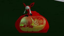 3d glaceon internal_view pokemon pokemon_(species) post-vore reddyy vore