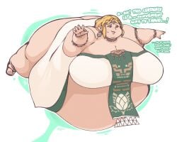 blonde_hair fat fat_arms huge_belly kappallnight obese princess_zelda short_hair ssbbw tears_of_the_kingdom the_legend_of_zelda