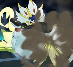 ahe_gao anal anthro anus ass ass_to_mouth balls big_butt black_balls black_penis blue_eyes bodily_fluids brown_fart_cloud duo facesitting fart fart_cloud fart_fetish fart_sniffing farting_in_mouth farting_on_face feral generation_7_pokemon genitals hi_res kiffy_(artist) legendary_pokemon licking looking_pleasured male male/male musk musk_cloud necrozma nintendo oral paws penis pokemon pokemon_(species) red_eyes rimming saliva sex sitting_on_another sniffing solgaleo sweat sweaty_butt tail tongue ultra_necrozma white_body yellow_body