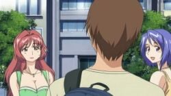 1boy 2girls aniyome_wa_ijippari big_breasts blue_hair boss_and_employee boss_and_subordinate breasts brown_hair busty canon_throuple cleavage coworkers female hentai hentai_series katsuragi_mai katsuragi_tsutomu large_breasts long_hair lover-in-law male male/female/female milf red_hair short_hair tagme takama_kozue throuple