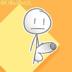 1boy bald battle_for_bfdi battle_for_dream_island battle_for_dream_island_again battle_for_dream_island_elsewhere bfb bfdi bfdia bfdie cartoony cl0udburst_ david_(bfdi) erect_penis erection expressionless grey_skin idfb male male_only neutral_expression no_hair object_show object_shows orange_background solo solo_male stick_figure stickman sweatdrop sweaty_penis tagme the_power_of_two tpot white_body