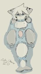 anthro changed_(video_game) colin_slenced fish genitals hi_res male male_focus male_only marine penis requiem_shark shark shark_tail solo tiger_shark water