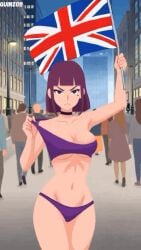 1girls ai ai_assisted ai_generated amelia_(pathways) angry angry_expression angry_face animated armpit artist_logo artist_name background_characters belly_button black_eyes bluesky_link bra breasts female female_focus female_only flag looking_at_viewer medium_breasts mole mole_under_eye navel night panties pathways_(game) purple_bra purple_hair purple_panties quinzo11 self_upload short_hair street uk_flag walking