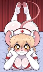 1girl 1girls :3 ai_generated anthro anthro_female anthro_only artist_name ass bed bedroom big_ass big_boobs big_breasts big_butt blonde-haired_female blonde_eyebrows blonde_female blonde_hair blonde_hair_female blush blush_face blush_lines blushed_face blushing blushing_at_viewer blushing_female blushing_profusely boobs breasts butt eyebrows feet_up female female_anthro female_only female_solo front_view glistening glistening_ass glistening_body glistening_boobs glistening_breasts glistening_butt henstarsbs image large_ass large_boobs large_breasts large_butt long_tail looking_at_viewer lorna lorna_(terrible_mouse) lying lying_down lying_on_bed lying_on_stomach mouse mouse_ears mouse_girl mouse_humanoid mouse_tail nurse nurse_cap nurse_clothing nurse_hat nurse_headwear nurse_outfit nurse_uniform on_bed only_female pawpads paws pink_pawpads pink_tail shiny shiny_ass shiny_body shiny_boobs shiny_breasts shiny_butt shiny_hair shiny_skin smile smiling smiling_at_viewer solo_female tagme tail tail_up telegram_username terrible_mouse white_body white_eyes white_skin yellow_sclera