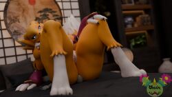 absurd_res animal_humanoid anon anthro asphyxiation ass bandai_namco bed big_butt butt_focus butt_smother canid canid_humanoid canine canine_humanoid digimon digimon_(species) facesitting female fox fox_humanoid furniture hi_res humanoid male male/female mammal mammal_humanoid omananimations on_bed renamon sitting sitting_on_another sitting_on_bed size_difference smothering thick_thighs warfare_renamon wide_hipped_female wide_hips