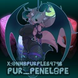 1girls bindings bondage demon demon_girl friday_night_funkin friday_night_funkin_mod horns huge_breasts mid-fight_masses mid-fight_masses_(fnf_mod) pur_penelope selvena_(dokki.doodlez) selvena_swap_side thighs wings