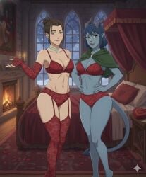 ai_generated beauregard_lionett clothing critical_role critical_role:_the_mighty_nein jester_lavorre looking_at_viewer valentine's_day