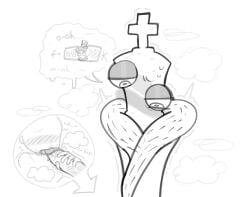 big_penis blush breathing breathing_heavily kinger_(the_amazing_digital_circus) moaning oral oral_sex saliva shivering stroking_penis sucking sucking_penis tip_lick tip_sucking y/n