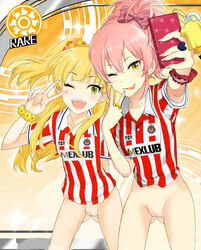 bottomless club_deportivo_guadalajara idolmaster jougasaki_mika jougasaki_rika soccer