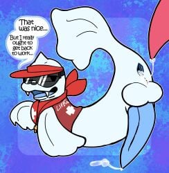 2026 absurd_res after_sex anal anus aquatic ass balls big_balls big_penis black_nose blue_background blue_penis blue_tongue bodily_fluids clothing cum cum_drip cum_in_ass cum_inside cum_on_balls cum_on_ground cum_on_perineum cum_on_tip dante_(honchkrow36) dewgong dialogue digital_drawing_(artwork) digital_media_(artwork) dripping duo english_text erection eyewear fangs feral flippers game_freak gaping gaping_anus generation_1_pokemon genital_fluids genitals hi_res horn kerchief lifeguard looking_back male male/male mammal narrowed_eyes nintendo offscreen_male one_eye_closed one_eye_half-closed open_mouth otterjunk penis perineum pink_penis pinniped pokemon pokemon_(species) pull_out raised_hand raised_tail red_clothing red_kerchief red_shirt red_topwear red_visor risky_sex sea_lion sex sharp_teeth shirt simple_background speech_bubble sunglasses symbol symbol_on_clothing symbol_on_shirt tail teeth text text_on_clothing text_on_shirt text_on_topwear tongue topwear uniform visor whistle_(object) whistle_around_neck white_balls white_body