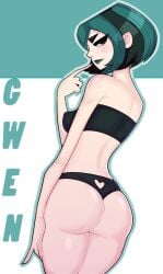 1girls cartoon_network ecchi fan_art fanart female goth_girl gwen_(tdi) mitalice pin_up pinup solo total_drama_island