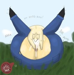 1boy 1girls 2d 2d_(artwork) 50one anus balls ballsack big_balls clenched_balls cum cum_inside excessive_cum giantess hollie_all_american impregnation larger_female mating_press mini_giantess ripped_clothing sex small_dom_big_sub smaller_male