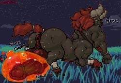 2025 absurd_res animal_genitalia animal_penis anus arm_scar ass balls beard big_muscles big_pecs big_penis black_anus black_balls black_body black_nipples black_penis blush blush_lines bodily_fluids breath_of_the_wild butt_scar claws cloud darkened_anus darkened_balls darkened_genitalia darkened_nipples darkened_penis darkened_perineum detailed detailed_background digital_drawing_(artwork) digital_media_(artwork) dripping equine_genitalia equine_penis erection excited facial_hair feral finger_claws genital_fluids genitals grass green_eyes hair hi_res hooves horn horse_tail huge_cock huge_pecs leaking_precum leg_wraps lynel male male/male male_taur mane meadow muscular musk musk_cloud musky_balls musky_butt musky_penis night nintendo nipples orange_body orange_slime pecs penetrable_sex_toy penetration penis plant precum precum_drip rear_view red_beard red_facial_hair red_hair red_mane red_tail scar sex sex_toy slim slime slime_penetration slime_sex snarling solo star submissive submissive_feral submissive_male submissive_taur sweat sweatdrop sweaty_balls sweaty_body sweaty_butt sweaty_genitalia sweaty_legs sweaty_penis tail taur the_legend_of_zelda throbbing throbbing_penis vein veiny_muscles veiny_penis velvetdraw wraps x_scar