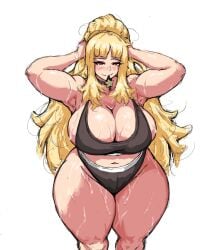 1girls cleavage distortion_detective ezra_(distortion_detective) female female_only huge_breasts human large_breasts limbus_company littleteze project_moon revealing_clothes standing voluptuous