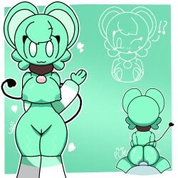 ass breasts clukr_(sprunki) cock cupping_breasts fucking mint_fur moch_(sprunki) mochimochz mouse_ears mouse_girl mouse_tail nipples plap pussy redraw sprunki sprunki_oc tagme vaginal_penetration