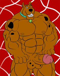 abs balls biceps big_muscles erection hanna-barbera krosbar_(artist) male male_only muscles nude pecs penis scooby-doo scooby-doo_(character) smile solo standing testicles what