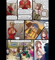 ass_cleavage baggy_pants breast_expansion breasts brown_hair butt_crack comic green_eyes huge_breasts jeans lactation mangrowing milk milking molly_(mangrowing) sagging_pants tagme whale_tail