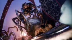 bad_end baldur's_gate_3 duskyart feet fingers_in_mouth frostbite_spider insects lae'zel masturbation monster reaching_out shadowheart sleeping spider spider_web tagme tied_up webbing