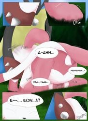 arti4000 blush comic dialogue eeveelution female lucario male mega_evolution mega_lucario moan nintendo penis pokemon pokemon_(species) pokephilia pussy sex sylveon vaginal_penetration video_games