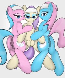 above_average_crotchboobs aloe_(mlp) anus ardupi bedroom_eyes blue_eyes blue_fur blue_hair crotchboobs cutie_mark equine female friendship_is_magic furry furry_only group hair half-closed_eyes headband hooves horse long_hair looking_at_viewer looking_back lotus_blossom mammal my_little_pony nipples open_mouth pink_fur pink_hair pony presenting purple_hair pussy raised_tail rear_view small_crotchboobs smile spa_sisters_(mlp) vera_(mlp)