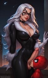 1futa 1futanari ai_generated ass big_ass big_breasts big_butt big_hips big_penis black_bodysuit black_cat_(marvel) blue_eyes bodysuit breasts cleavage clothed clothing covered_abs dick dickgirl eyebrows eyelashes face_mask femboy fur futa_domination futa_on_femboy futa_on_male futa_only futa_sex futanari grin grinning grinning_at_viewer hair hands-free huge_cock indoors lips lipstick long_hair looking_at_viewer makeup male malesub marvel marvel_comics marvel_rivals mask narrow_waist narrowed_eyes nose penis peter_parker seducing seductive seductive_eyes seductive_gaze seductive_look seductive_mouth seductive_pose seductive_smile sex smile smile_at_viewer smiley_face smooth_balls smooth_penis smooth_skin spider-man spider-man_(series) testicles velonix white_hair