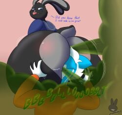 2boys 2d ass ass_bigger_than_head ass_expansion bare_ass big_ass big_butt big_fart bunny face_in_ass facefart facefarting facesitting fart fart_cloud fart_fetish farting farting_in_face femboy furry furry_male furry_only grabbing_ass green_fart green_fart_cloud hoodie huge_ass huge_butt lagomorph lepus_(loadedlepus) loadedlepus looking_at_another looking_back male male/male mephitid mocking motion_lines no_genitals no_sex oc onomatopoeia questionable_consent rabbit short_tail skunk struggling tail talking_to_another text thick_thighs tongue tongue_out