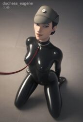 1girls ai_generated asian asian_female black_hair blue_eyes bragg breasts cameltoe cap captain_bragg clone_wars clothed collar commission commissions_open duchess_eugene female female_only genitals hair_bun hat high_angle human imperial_officer_(star_wars) latex latex_clothing latex_suit leash leash_pull light_skin looking_at_viewer medium_breasts navel nipples on_knees perky_breasts perky_nipples pussy short_hair solo stable_diffusion star_wars tagme the_bad_batch thick_thighs twitter uncensored vagina voluptuous wide_hips
