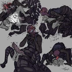 anon anonymous_character dan_(look_outside) dominant_male egg_laying handjob holding_partner holding_penis look_outside male monster monster_boy monster_on_human non-human_penis oviposition penis rough_sex size_difference unusual_anatomy