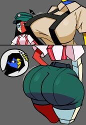 2026 2d 2d_(artwork) 2d_artwork 2girls angry ass ass_focus ass_outline big big_ass big_breasts big_butt black_hair blue_body blue_skin bouncing_breasts breast_envy breasts butt butt_focus clothed clothing digital_drawing_(artwork) digital_media_(artwork) dream_bbq dumptruck_ass dumptruck_butt duo ena ena_(dream_bbq) ena_(series) fat_ass fat_butt female female_only floating_head fully_clothed grey_background hat hi_res huge_ass huge_breasts huge_butt inspection jiggling_ass light_yellow_body light_yellow_skin looking_at_breasts massive_ass massive_butt military military_hat military_uniform multicolored_body outline peruvian peruvian_female rear_view red_body red_skin ribznsfw simple_background smile smiling thick_ass thick_butt two-tone_body two-tone_skin two_tone voluptuous voluptuous_body voluptuous_female wide_hips yellow_body yellow_skin