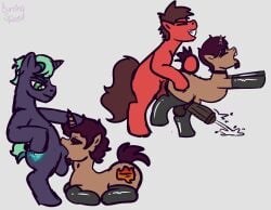 2025 absurd_res anal balls beard bodily_fluids brown_body brown_fur brown_mane burningspeech burningspeech_(burningspeech) choker closed_eyes clothing colored cum earth_pony ejaculation english_description equid equine facial_hair fan_character fellatio footwear fur genital_fluids genitals green_mane grey_body grey_fur group hasbro hi_res horn horse jewelry latex latex_clothing latex_footwear latex_socks male male/male mammal mane my_little_pony mythological_creature mythological_equine mythology necklace nude oral penetration penile penis pony pony_(ponysexy58) red_body red_fur sex simple_background socks textless trio unicorn