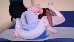 animated dezerbitch futa_on_female futanari red_hair ruby_rose rwby tagme video weiss_schnee white_hair