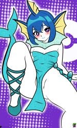 eeveelution gijinka humanization humanized_pokemon lucky-jj nymph pokemon simple_background tagme vaporeon vaporeon_(cosplay)