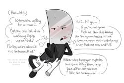 andromorph animate_inanimate anon citrus_bastard cuckold cuntboy dialogue dialogue_box disembodied_hand disembodied_hands english english_dialogue english_text faceless_ambiguous hands ii inanimate_insanity infidelity intersex knife_(ii) lemonbastards male object_show object_show_community object_shows osc pussy solo solo_cuntboy twitter_link vagina vaginal_fluids vaginal_juices white_skin