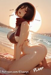 1boy 1girls ai_assisted ai_generated anime artist_name attack_on_titan between_breasts big_breasts big_chest black_hair blue_eyes blush breasts bust busty chest clitoral_hood clitoris collar cowgirl_pose cowgirl_position crotch curtains dripping_pussy elvoryn erect_nipples eren_jaeger exposed_nipples exposed_pussy female female_genitalia female_on_top genitals hair_between_eyes hard_nipples hi_res high_quality high_resolution highres indoors intercourse juicy_pussy large_breasts leash looking_at_viewer love_making male mikasa_ackerman mole navel nipples nipples_outside nude patreon patreon_username penetration pussy pussy_lips pussy_peek riding sex sexual_intercourse shaved_pussy shingeki_no_kyojin short_hair solo_focus speech_bubble stable_diffusion straight sweat tight_pussy uncensored_nipples uncensored_pussy uncensored_vagina vagina vaginal_penetration vulva watermark wet_pussy windows