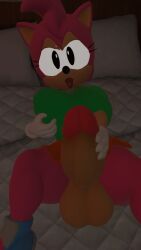 1futa 3d aged_up anthro classic_amy_rose female futanari masturbation sonic_(series) vrchat