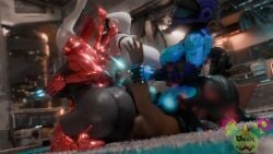 absurd_res android ass butt_smother collaborative collaborative_hot_dogging collaborative_sex facesitting female group halo_(series) haydee haydee_(game) hi_res hot_dogging human humanoid machine male male/female mammal microsoft omananimations robot robot_humanoid sex sitting_on_another smothering spartan_(halo) teasing teasing_with_butt trio wraithlord xbox_game_studios