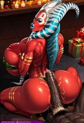 1boy 1girls abs ai_generated alien_girl areola_slip armpits ass between_buttocks big_lips bimbo bimbo_body bimbo_lips bimbofication blowjob blue_tongue breasts christmas christmas_outfit christmas_tree cum_on_body cum_shot dark-skinned_male dark_penis dark_skin erect_nipples_under_clothes female heart huge_ass huge_breasts in_love_with_viewer interracial_sex lactation long_tongue lying_on_back male nails_painted paizuri penis pov_eye_contact pubes_in_ass pubic_hair pubic_tuft red_skin sexy_pose shaak_ti spraying_milk star_wars titjob wet_penis white_pubic_hair