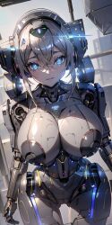 1robot_girl ai_generated android big_breasts blue_eyes breasts large_breasts looking_at_viewer pasties ponceai poncedart robot_humanoid short_hair white_hair