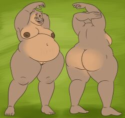 2019 5_fingers 5_toes anthro arms_stretched ass belly big_belly big_breasts big_butt breasts common_hippopotamus dreamworks feet female fingers front_view genitals gloria_the_hippopotamus hand_behind_head hi_res hippopotamid looking_aside looking_away madagascar_(series) mammal multiple_images nipples nude obese obese_anthro obese_female open_mouth overweight overweight_anthro overweight_female oystercatcher7 pose pussy rear_view side_boob solo standing stretch_marks stretching teeth toes