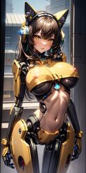 1robot_girl ai_generated android big_breasts blonde_hair breasts long_hair looking_at_viewer nipples nipples_visible_through_clothing ponceai poncedart robot_humanoid solo yellow_eyes