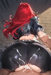 1boy 1boy1girl 1female 1girls 1male ai_generated ass ass_focus chocopizza cum cum_in_pussy cum_inside dark_skinned_male ejaculation facing_away female grabbing_from_behind grabbing_hand katarina_du_couteau league_of_legends penis red_hair riot_games ripped_clothes ripped_clothing ripped_pants semen sex taken_from_behind torn_clothes torn_clothing torn_pants vaginal_penetration vaginal_sex