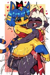 ai_generated animal_crossing ankha ankha_(animal_crossing) anthro_penetrating cult_of_the_lamb female lamb_(cult_of_the_lamb) red_crown_(cult_of_the_lamb)